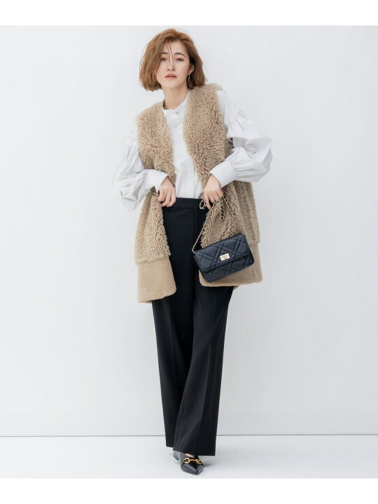 楽天市場】【SALE／40%OFF】ECOPEL カーリーファーコンビ ジレ 