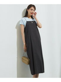 【SALE／50%OFF】【洗える】リネンレーヨンストレッチ Iライン キャミソール ワンピース 23区 L ニジュウサンク ワンピース・ドレス ワンピース ベージュ ブラック【RBA_E】【送料無料】[Rakuten Fashion]