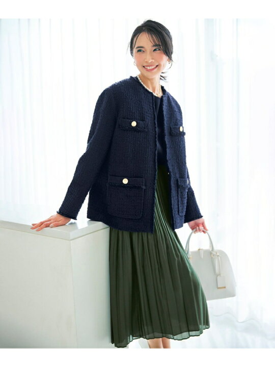 楽天市場】【SALE／20%OFF】スラブファンシーツイード ジャケット 23区 