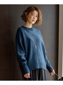 【滝沢眞規子さん着用/洗える】ウールカシミヤ クルーネック ニット 23区 L ニジュウサンク トップス ニット ブラック ホワイト グレー ベージュ グリーン ブルー【送料無料】[Rakuten Fashion]