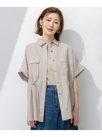 【SALE／30%OFF】【洗える】ライトシアーマットクロス ミリタリーディティール シャツ 23区 ニジュウサンク トップス シャツ・ブラウス カーキグリーン ベージュ ブラック【RBA_E】【送料無料】[Rakuten Fashion]