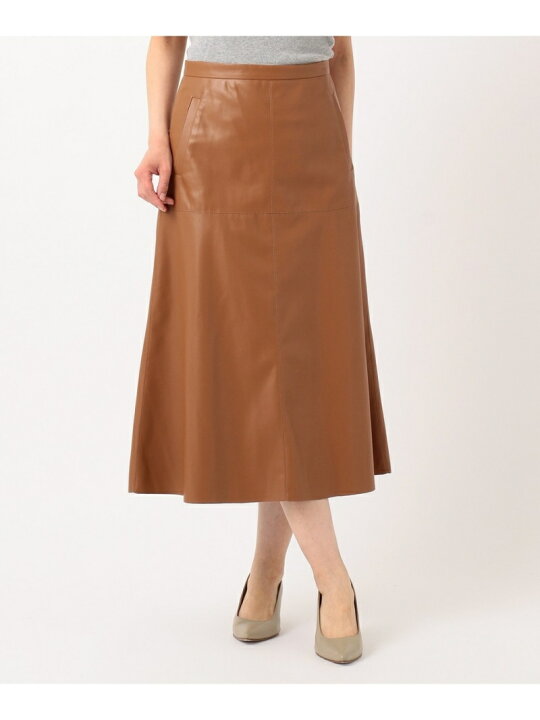 楽天市場】【SALE／50%OFF】シンセティックレザースカート 23区 L 