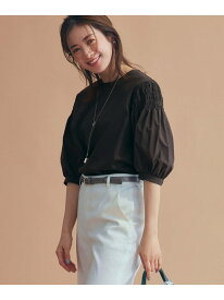 【SALE／30%OFF】【汗じみ防止/洗える】ギャザーディテール カットソー 23区 L ニジュウサンク トップス カットソー・Tシャツ ホワイト ベージュ カーキグリーン【RBA_E】【送料無料】[Rakuten Fashion]