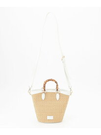 【CLASSY.6月号掲載/Oggi4月号掲載】雑材 バンブー ハンドル ショルダー 23区 ニジュウサンク バッグ ショルダーバッグ ブラック ホワイト【送料無料】[Rakuten Fashion]