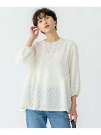 【SALE／50%OFF】【洗える】シアーカットジャカード ブラウス 23区 ニジュウサンク トップス シャツ・ブラウス ブラック ホワイト【RBA_E】【送料無料】[Rakuten Fashion]