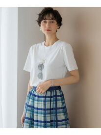 【SALE／50%OFF】【洗える】コンパクトヤーン スムース Tシャツ 23区 ニジュウサンク トップス カットソー・Tシャツ イエロー ベージュ オレンジ ピンク ブラック グレー ホワイト ブラウン ブルー【RBA_E】[Rakuten Fashion]