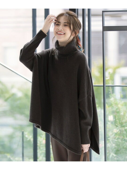 楽天市場】カシミヤブレンドバルキー ポンチョニット 23区 ニジュウ 