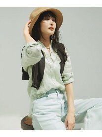 【Oggi8月号掲載/洗える】LIBECO ベーシック シャツ 23区 ニジュウサンク トップス シャツ・ブラウス ブラック ホワイト カーキグリーン ベージュ オレンジ ブルー【送料無料】[Rakuten Fashion]