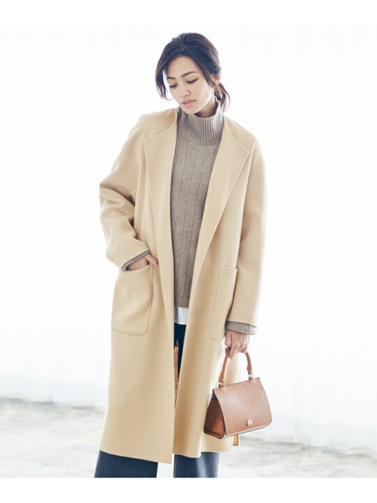 楽天市場】【SALE／50%OFF】ウールカシミヤリバーコート 23区 ニジュウ 