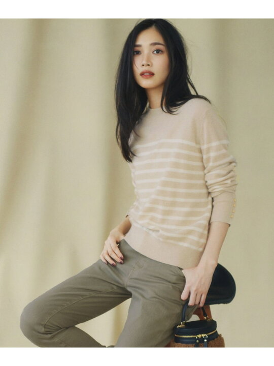 楽天市場】【SALE／20%OFF】【洗える】ピュアカシミヤ ボーダー ニット 