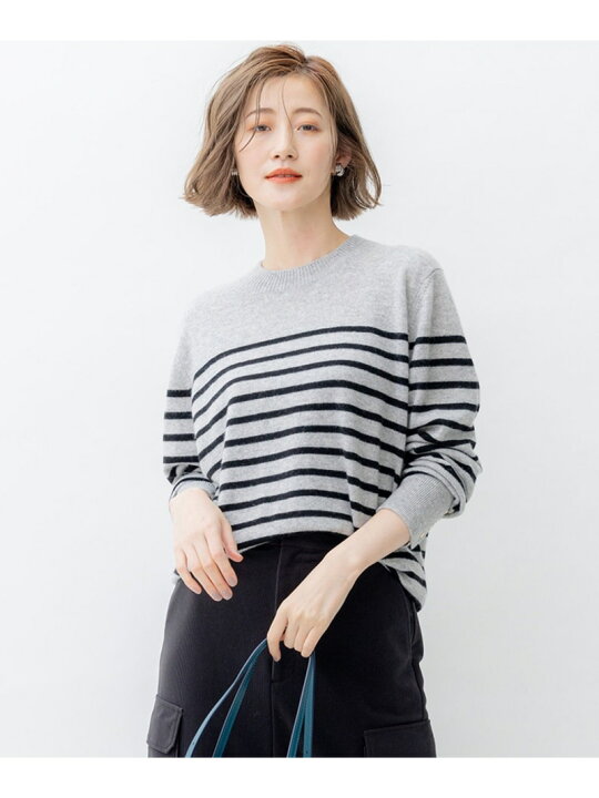 楽天市場】【SALE／20%OFF】【洗える】ピュアカシミヤ ボーダー ニット 
