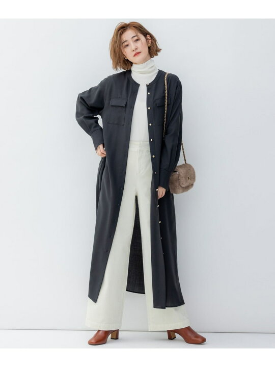 楽天市場】【SALE／50%OFF】ポリエステルウール シャツワンピース 23区  