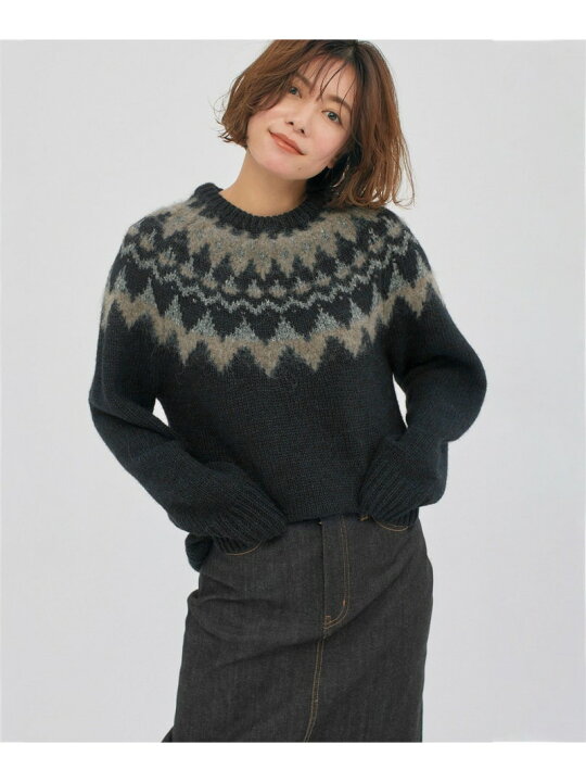 楽天市場】【SALE／50%OFF】フェアアイル柄 ニット 23区 S ニジュウ 