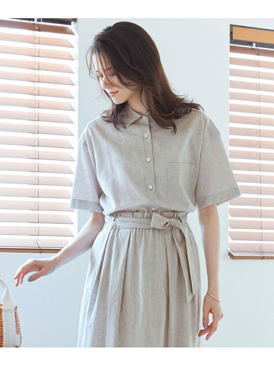 楽天市場】【SALE／20%OFF】【SLOW/洗える】リネンコットン 半袖 