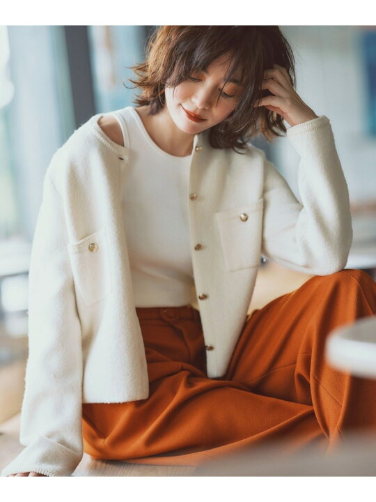 楽天市場】【SALE／40%OFF】【杏さん着用/洗える】ミニブークレニット  