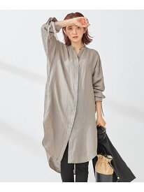 【SALE／50%OFF】【WEB/一部店舗限定】 LIBECO LINEN チュニックシャツ 23区 L ニジュウサンク トップス シャツ・ブラウス カーキ ホワイト ブラック オレンジ ブルー【RBA_E】【送料無料】[Rakuten Fashion]