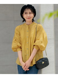 【SALE／40%OFF】ナイロンコットンポプリン ボリュームスリーブ ブラウス 23区 S ニジュウサンク トップス シャツ・ブラウス ブラウン ブラック ベージュ イエロー【RBA_E】【送料無料】[Rakuten Fashion]