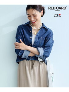 �y���㈤���񒅗p/RED CARD TOKYO×23��z�N���b�v�h �f�j�� �W���P�b�g 23�� L �j�W���E�T���N �W���P�b�g�E�A�E�^�[ �f�j���W���P�b�g ���b�h �u���[�y���������z[Rakuten Fashion]