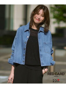 �y���㈤���񒅗p/RED CARD TOKYO×23��z�N���b�v�h �f�j�� �W���P�b�g 23�� L �j�W���E�T���N �W���P�b�g�E�A�E�^�[ �f�j���W���P�b�g ���b�h �u���[�y���������z[Rakuten Fashion]