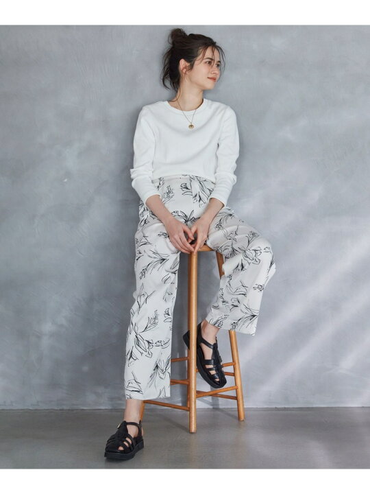 楽天市場】【SALE／30%OFF】【洗える】ラインフラワープリント ワイド  