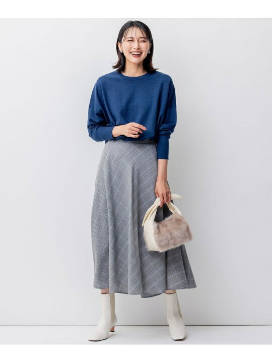 楽天市場】【SALE／50%OFF】ポリエステルウール チェック スカート 23  