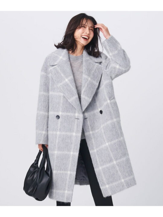 楽天市場】【SALE／60%OFF】MANTECO シャギーチェック コート 23区 S 