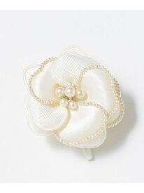 パールトリミング コサージュ 23区 ニジュウサンク アクセサリー・腕時計 ブローチ・コサージュ・バッジ ネイビー ホワイト【送料無料】[Rakuten Fashion]
