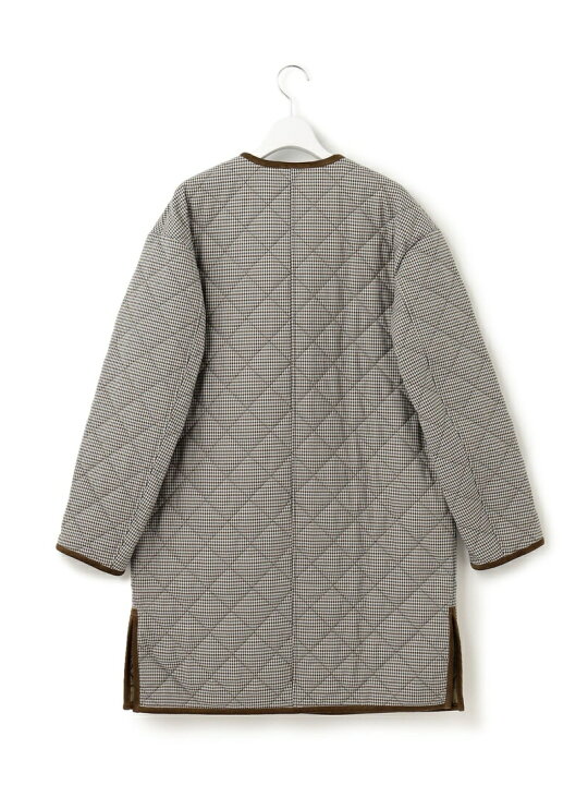 楽天市場】【SALE／50%OFF】中綿 キルティング チェック柄ノーカラー 