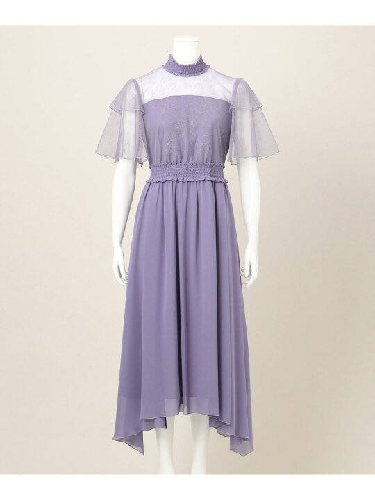 楽天市場】【APPLAUDIR】レース 切替 シフォン ドレス 23区 L ニジュウ 