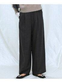 【見上愛さん着用/VERY12月号掲載/洗える】TWビエラ タック ワイド パンツ 23区 L ニジュウサンク パンツ その他のパンツ ネイビー グレー【送料無料】[Rakuten Fashion]