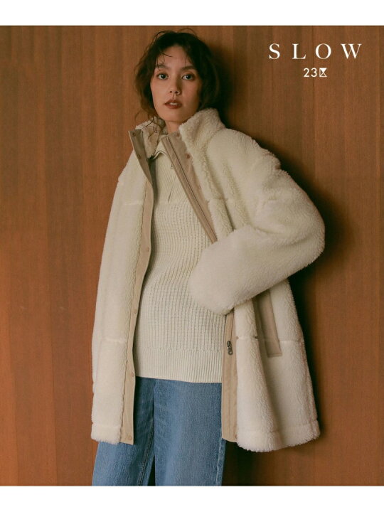 楽天市場】【SALE／20%OFF】【SLOW】ボアライト コート 23区 ニジュウ 