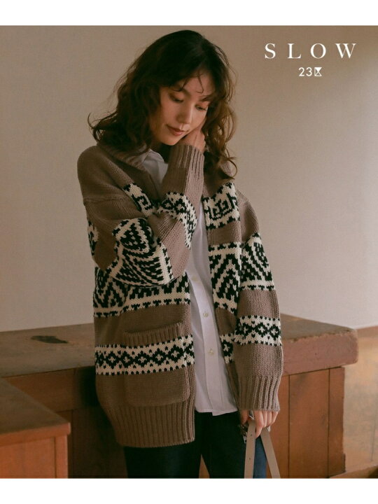 楽天市場】【SALE／20%OFF】【SLOW】カウチンジャガード ジップ 