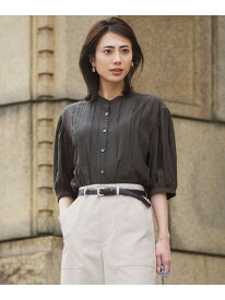 【SALE／20%OFF】【接触冷感/速乾性/洗える】エアリーブライトローン タック ブラウス 23区 ニジュウサンク トップス シャツ・ブラウス ベージュ オレンジ【RBA_E】【送料無料】[Rakuten Fashion]