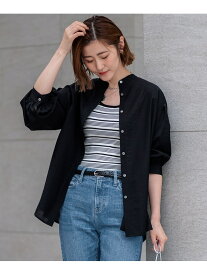 【SALE／40%OFF】【一部店舗限定】シアー リネン ミックス シャツ 23区 ニジュウサンク トップス シャツ・ブラウス カーキグリーン ブラック ベージュ【RBA_E】【送料無料】[Rakuten Fashion]