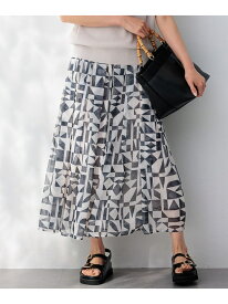 【SALE／40%OFF】【洗える】Ratti ウォールプリント フレアスカート 23区 S ニジュウサンク スカート ロング・マキシスカート ブラウン【RBA_E】【送料無料】[Rakuten Fashion]