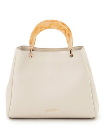 アクリルハンドル バッグ 23区 ニジュウサンク バッグ ハンドバッグ ブラウン グレー ホワイト【送料無料】[Rakuten Fashion]