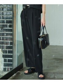 【接触冷感/UVカット/吸水速乾】ストレッチジョーゼット ワイド パンツ 23区 ニジュウサンク パンツ その他のパンツ ネイビー ブラック ベージュ【送料無料】[Rakuten Fashion]