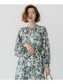 【SALE／50%OFF】【洗える】ニュアンスフラワー プリント ブラウス 23区 S ニジュウサンク トップス シャツ・ブラウス ネイビー【RBA_E】【送料無料】[Rakuten Fashion]