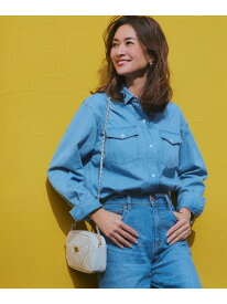 【洗える】23区DENIM ライトダンガリー シャツ 23区 ニジュウサンク トップス シャツ・ブラウス ブルー【送料無料】[Rakuten Fashion]