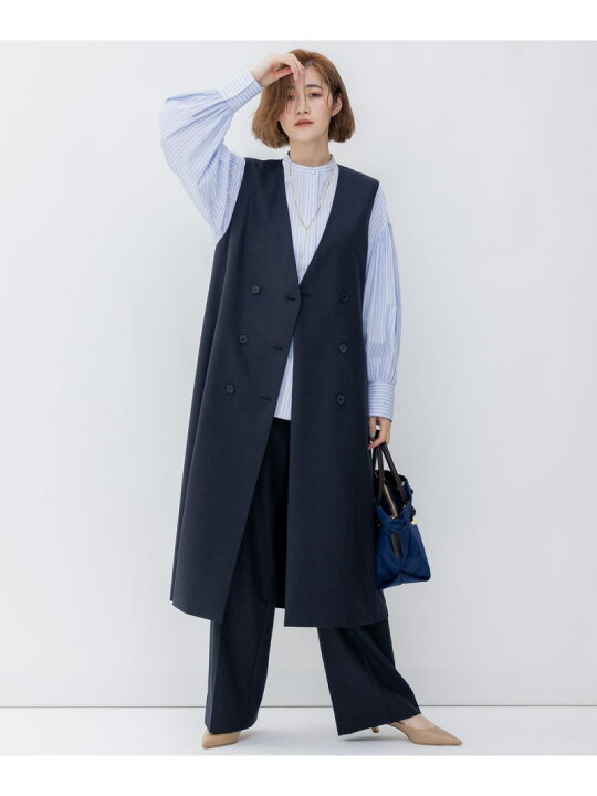 楽天市場】【SALE／50%OFF】ウーステッドウールツイル ロング ジレ 23 