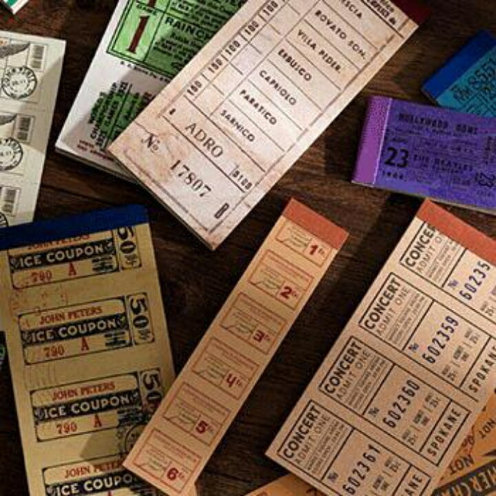 楽天市場】【レトロ素材 コラージュ 海外チケット 素材紙 綴り  