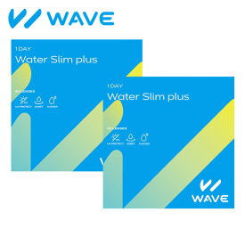 WAVEワンデー ウォータースリム plus 60枚入り ×2箱セット WAVE コンタクト コンタクトレンズ クリア 1day ワンデー 使い捨て ソフト 送料無料 ウェイブ 高含水