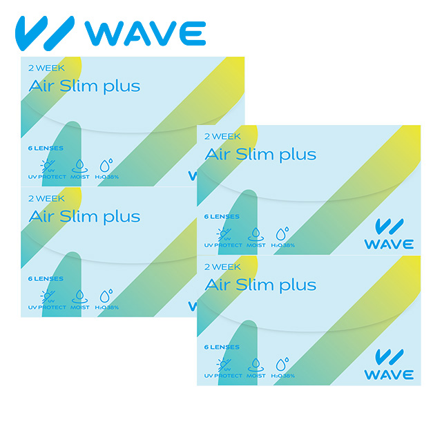 WAVE 2ウィーク エアスリム plus 6枚入り ×4箱セット WAVE コンタクト