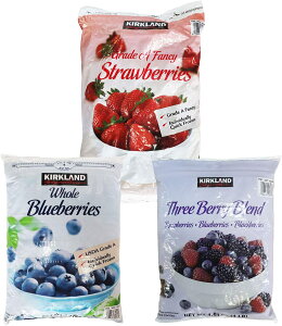 冷凍【ベリー3種セット】ブルーベリー2.27kg &ストロベリー2.72kg &スリーベリー1.81kg