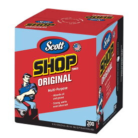 スコット ショップタオル ブルー ボックス 200枚 コストコ 送料無料 ウエス 車用品 油とり 洗って使える