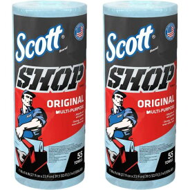 【2個セット】SCOTT Shop Towels ブルーロール 55枚2ロール組　送料無料！