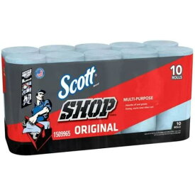 スコット ショップタオル ブルー 55枚 x 10 ロール 送料無料