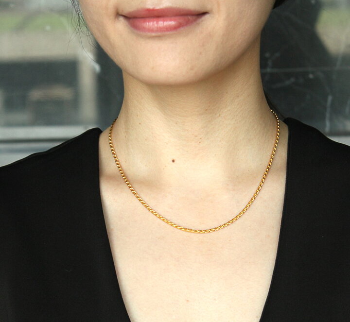 楽天市場】24K 純金 ネックレス レディース ネックレスチェーン 女性 