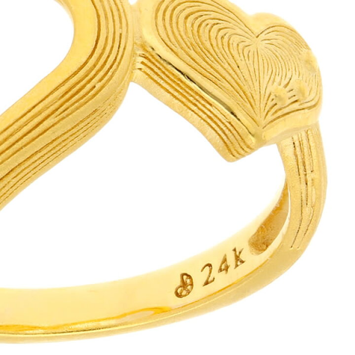 楽天市場】24K 純金 ハート ピンキーリング 小指 指輪 24金 K24  