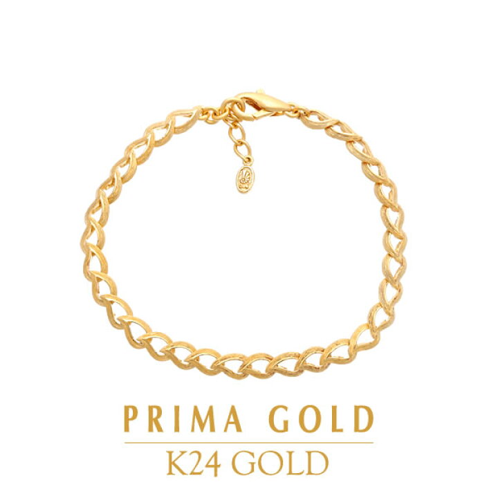 楽天市場】純金 24K ブレスレット リーフ しずく 葉 レディース 女性  